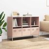 vidaXL Sideboard Pink Cold-rolled Steel Standard Sideboard Rectangular