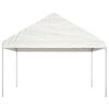 vidaXL Gazebo With Roof White Polyethylene, Steel Extra Large