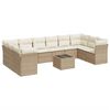 vidaXL Garden Sofa Set Beige and cream white