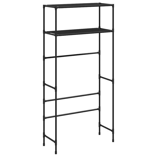 vidaXL Storage Rack Black Iron, Non-woven fabric Medium Storage Rack