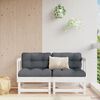 vidaXL Corner Sofa White and Anthracite