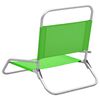 vidaXL Beach Chair Set of 2 Green Oxford fabric with PE coating, steel