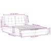 vidaXL Bed Frame with LED without Mattress "Zadar" White 53.9"x74.8"