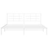 vidaXL Bed Frame White Powder-coated steel Double Bed Frame