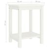 vidaXL Nightstand White Solid Pine Small Nightstand Rectangular