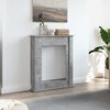 vidaXL Fireplace Surround Concrete Grey 29.5x7.9x34.4" Engineered Wood