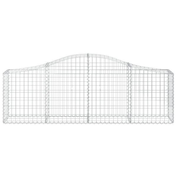 vidaXL Gabion Basket Set of 6 Silver Galvanized Iron