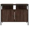 vidaXL Bathroom Sink Cabinet Brown oak Engineered wood, coated steel