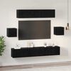vidaXL TV Cabinet Set Wall-mounted 7 pcs Black Oak Engineered Wood