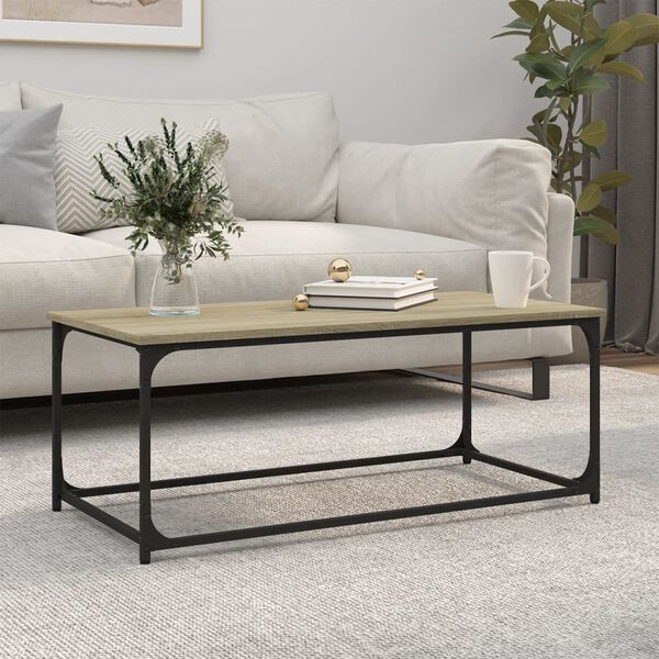 vidaXL Coffee Table Sonoma oak Engineered wood Medium Durable