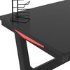 vidaXL LED Gaming Desk Black Engineered wood LED Gaming Desk Rectangular