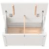vidaXL Storage Box White Solid Pine Wood Medium Storage Box