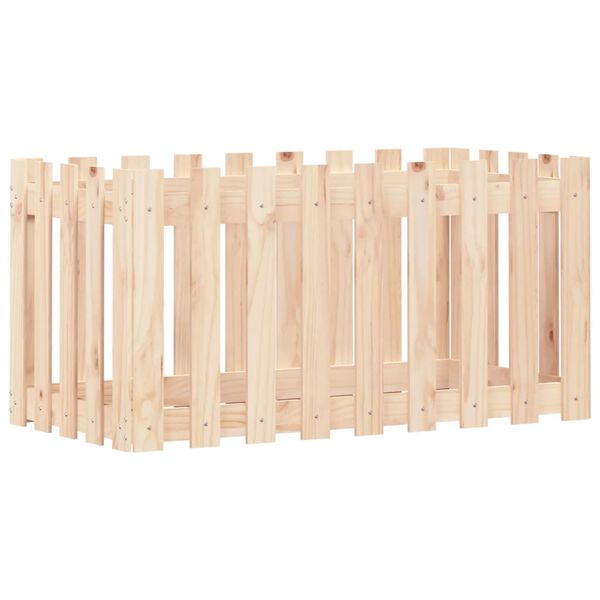 vidaXL Garden Raised Bed Natural Pine Solid Pine Wood Medium