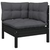 vidaXL Garden Lounge Set Set of 3 Black