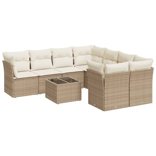 vidaXL Garden Sofa Set Beige
