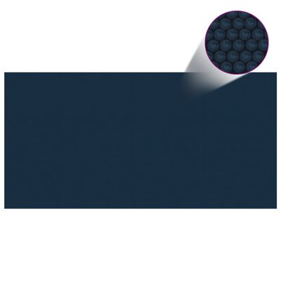 vidaXL Floating PE Solar Pool Film 383.9"x192.1" Black and Blue
