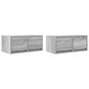 vidaXL TV Cabinet Set of 2 Grey sonoma Engineered wood Medium