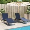 vidaXL Patio Sun Lounger Gray Poly Rattan Standard Size