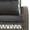 vidaXL Garden Sofa Set Grey Poly Rattan Medium Durable Garden Sofa Set