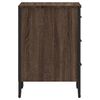 vidaXL Bedside Cabinet Brown Oak Engineered Wood and Metal Medium