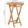 vidaXL Outdoor Table Natural teak Solid teak wood Small Foldable