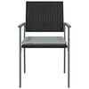 vidaXL Garden Chair Set of 2 Black, Light Grey PE rattan