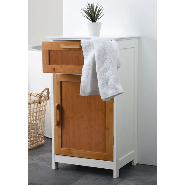 Bathroom Solutions Sideboard Bamboo and White MDF and Melamine Medium