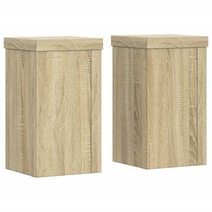 vidaXL Plant Stand Set of 2 Sonoma oak Engineered wood Small