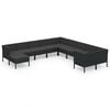 vidaXL Garden Lounge Set Black