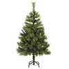 vidaXL Artificial Hinged Christmas Tree Green PVC Medium