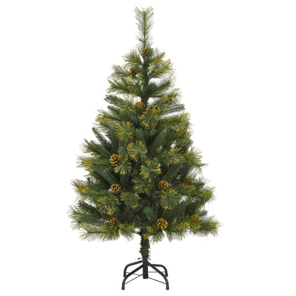 vidaXL Artificial Hinged Christmas Tree Green PVC Medium