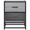 vidaXL Bedside Cabinet Gray Sonoma Engineered wood Medium