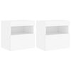 vidaXL TV Wall Cabinet Set of 2 White Engineered wood