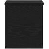 vidaXL Storage Box Black Oak 11.81 x 13.78 x 13.78 in Engineered Wood