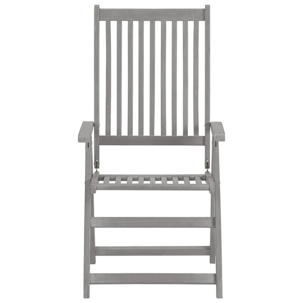 vidaXL Patio Reclining Chairs 4 pcs with Cushions Solid Acacia Wood