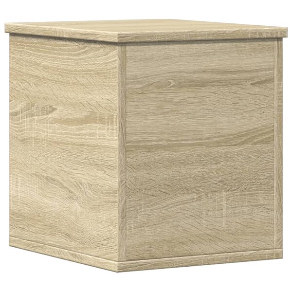 vidaXL Storage Box Sonoma Oak Engineered Wood 11.8x13.8x13.8 in