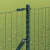 vidaXL Fence Posts Manual 7 pcs Green Ø32mm 200 cm Galvanized steel