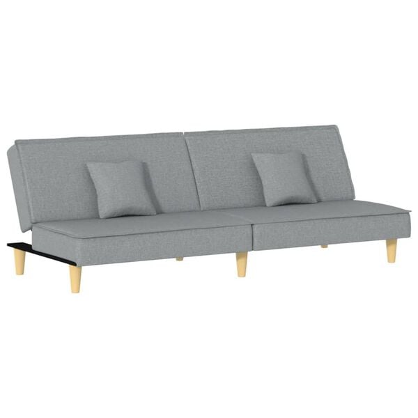vidaXL Sofa Bed Light grey Fabric (100% polyester), plywood Medium