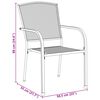 vidaXL Garden Chair Set Anthracite Powder-coated steel Medium Stackable