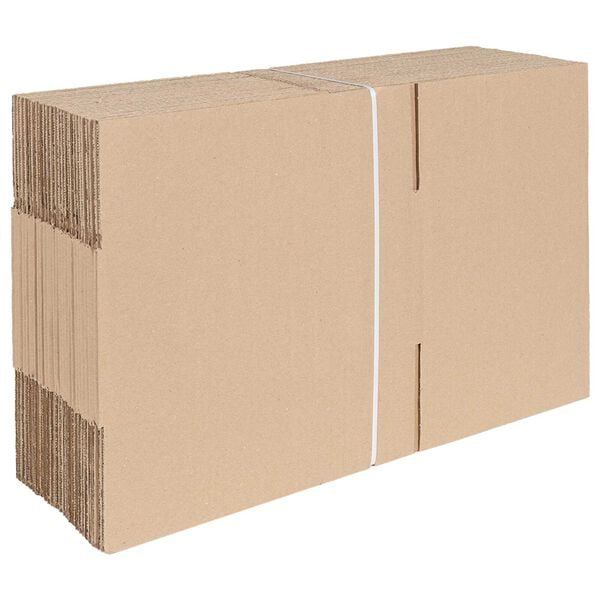 vidaXL Folding Box 50 pcs Natural 11.81 x 8.46 x 5.51 in Cardboard