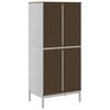 vidaXL Wardrobe White Solid pine wood with wax finish, engineered wood
