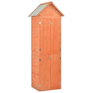 vidaXL Garden Storage Shed Brown Wood 28.0 x 23.6 x 83.9 in