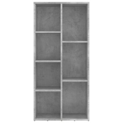 vidaXL Book Cabinet Concrete Gray 19.7"x9.8"x41.7" Engineered Wood