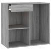 vidaXL LED Dressing Table With Cabinets Gray Sonoma Engineered wood, acrylic