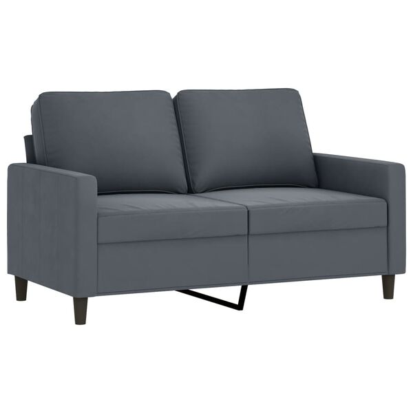 vidaXL Sofa Set Dark Grey Velvet Sofa Set Rectangular Modern Sofa