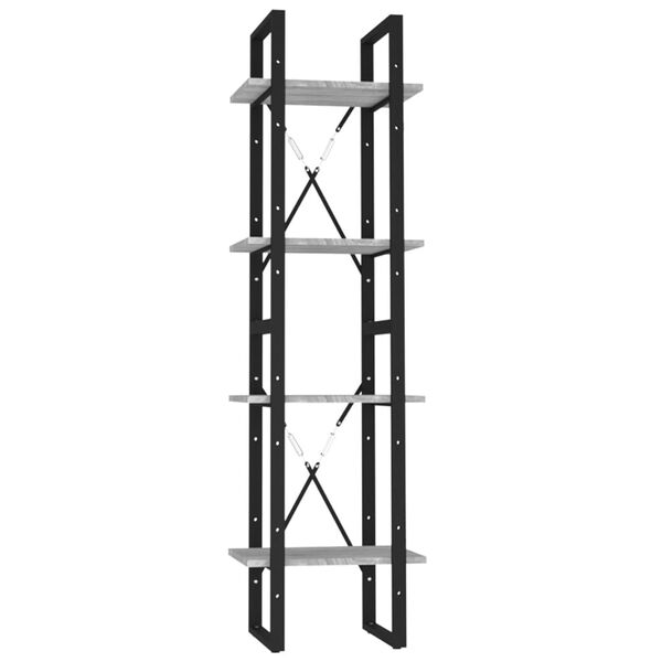 vidaXL Book Cabinet Grey Sonoma Engineered Wood