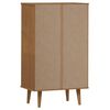 vidaXL Shoe Cabinet Brown Solid pine wood Shoe Cabinet Rectangular