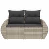 vidaXL Garden Sofa Light grey