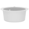 vidaXL Granite Kitchen Sink Single Basin Round White