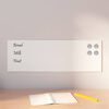 vidaXL Wall-mounted Magnetic Board White 23.6"x7.9" Tempered Glass